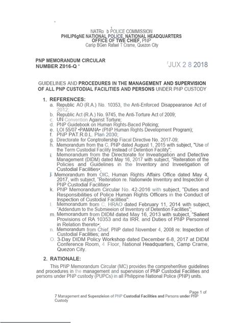 GUIDELINES AND PROCEDURES IN THE MANAGEMENT AND SUPERVI.